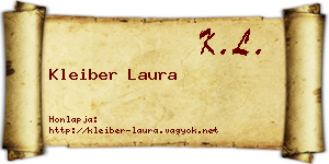 Kleiber Laura névjegykártya